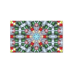 Geometric Symmetrical Symmetry Data Futuristic Sticker (rectangular) by Ravend