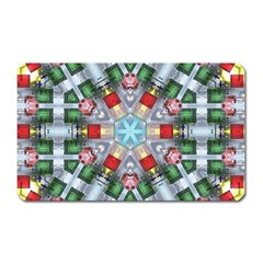 Geometric Symmetrical Symmetry Data Futuristic Magnet (rectangular) by Ravend