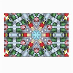 Geometric Symmetrical Symmetry Data Futuristic Postcards 5  X 7  (pkg Of 10) by Ravend