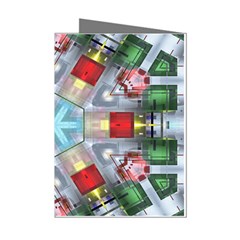 Geometric Symmetrical Symmetry Data Futuristic Mini Greeting Cards (pkg Of 8)