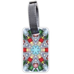 Geometric Symmetrical Symmetry Data Futuristic Luggage Tag (one Side) by Ravend