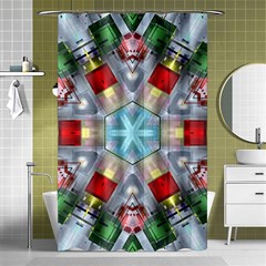 Geometric Symmetrical Symmetry Data Futuristic Shower Curtain 48  X 72  (small)  by Ravend