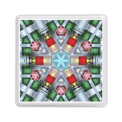 Geometric Symmetrical Symmetry Data Futuristic Memory Card Reader (square) by Ravend