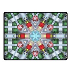 Geometric Symmetrical Symmetry Data Futuristic Double Sided Fleece Blanket (small) by Ravend