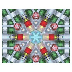 Geometric Symmetrical Symmetry Data Futuristic Flano Blanket (medium) by Ravend