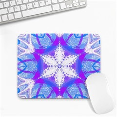 Snowflake Kaleidoscope Template Background Small Mousepad by Ravend