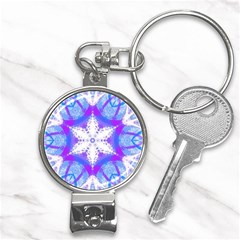 Snowflake Kaleidoscope Template Background Nail Clippers Key Chain