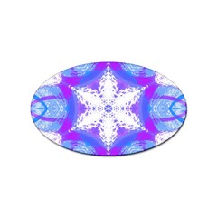 Snowflake Kaleidoscope Template Background Sticker Oval (10 Pack)