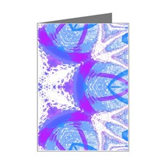 Snowflake Kaleidoscope Template Background Mini Greeting Card by Ravend