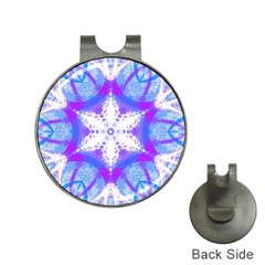 Snowflake Kaleidoscope Template Background Hat Clips With Golf Markers by Ravend