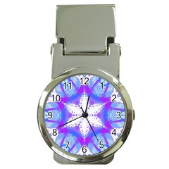 Snowflake Kaleidoscope Template Background Money Clip Watches by Ravend