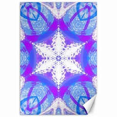 Snowflake Kaleidoscope Template Background Canvas 12  X 18  by Ravend