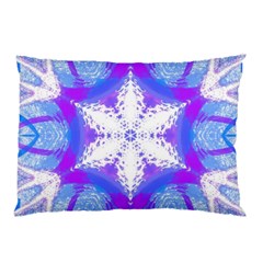 Snowflake Kaleidoscope Template Background Pillow Case by Ravend