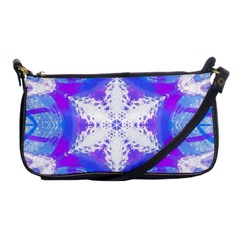 Snowflake Kaleidoscope Template Background Shoulder Clutch Bag by Ravend