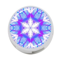 Snowflake Kaleidoscope Template Background 4-port Usb Hub (one Side) by Ravend