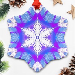 Snowflake Kaleidoscope Template Background Ornament (snowflake) by Ravend