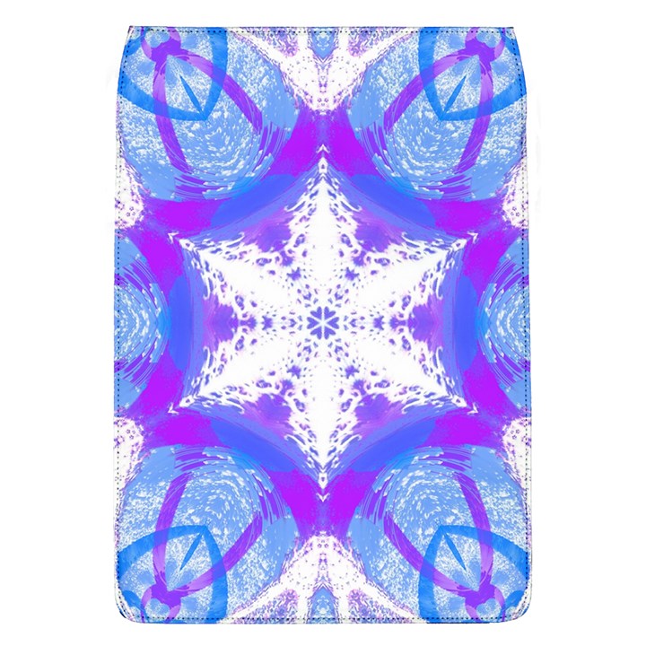 Snowflake Kaleidoscope Template Background Removable Flap Cover (L)