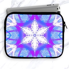 Snowflake Kaleidoscope Template Background Apple Ipad 2/3/4 Zipper Cases by Ravend