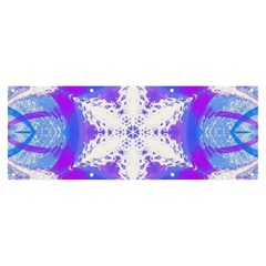 Snowflake Kaleidoscope Template Background Banner And Sign 8  X 3  by Ravend