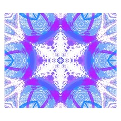 Snowflake Kaleidoscope Template Background Flano Blanket (small)