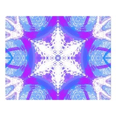 Snowflake Kaleidoscope Template Background Flano Blanket (large) by Ravend