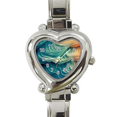 Art Pattern Artis Hands Illustration Heart Italian Charm Watch by Ravend