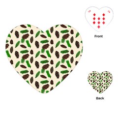 Background Ornamental Spruce Sample Playing Cards Single Design (heart)