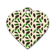 Background Ornamental Spruce Sample Dog Tag Heart (two Sides) by Ravend