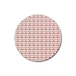 Wrapping Paper Christmas Packaging Surprise Rubber Round Coaster (4 pack) Front