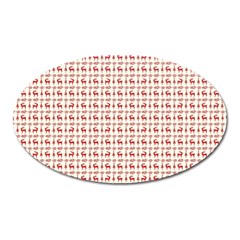 Wrapping Paper Christmas Packaging Surprise Oval Magnet by Ravend