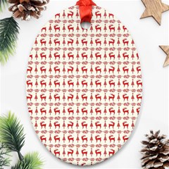 Wrapping Paper Christmas Packaging Surprise Oval Ornament (Two Sides)