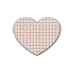 Wrapping Paper Christmas Packaging Surprise Rubber Coaster (heart) by Ravend