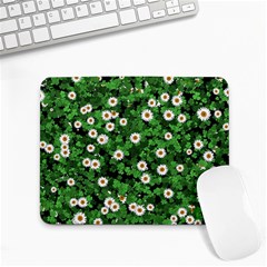 Daisies Clovers Lawn Digital Drawing Background Small Mousepad