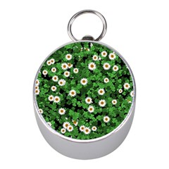 Daisies Clovers Lawn Digital Drawing Background Mini Silver Compasses by Ravend