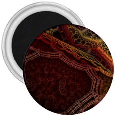 Fractal Pattern Geometric Pattern Disintegration 3  Magnets by Ravend