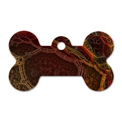 Fractal Pattern Geometric Pattern Disintegration Dog Tag Bone (two Sides)