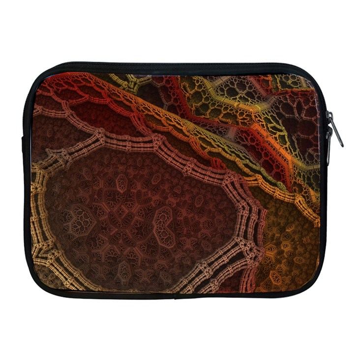 Fractal Pattern Geometric Pattern Disintegration Apple iPad 2/3/4 Zipper Cases