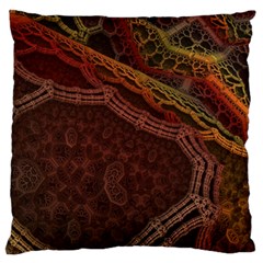 Fractal Pattern Geometric Pattern Disintegration Large Flano Cushion Case (one Side)