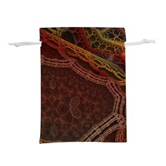 Fractal Pattern Geometric Pattern Disintegration Lightweight Drawstring Pouch (l) by Ravend