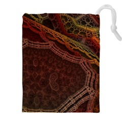 Fractal Pattern Geometric Pattern Disintegration Drawstring Pouch (5xl) by Ravend