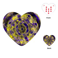 Fractal Glowing Kaleidoscope Playing Cards Single Design (heart) by Ravend