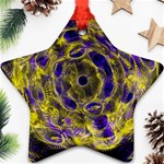 Fractal Glowing Kaleidoscope Star Ornament (Two Sides) Front