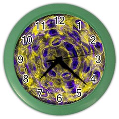 Fractal Glowing Kaleidoscope Color Wall Clock by Ravend