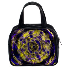 Fractal Glowing Kaleidoscope Classic Handbag (two Sides) by Ravend