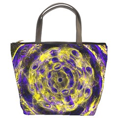 Fractal Glowing Kaleidoscope Bucket Bag by Ravend