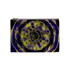 Fractal Glowing Kaleidoscope Cosmetic Bag (medium) by Ravend