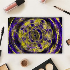 Fractal Glowing Kaleidoscope Cosmetic Bag (large) by Ravend