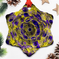 Fractal Glowing Kaleidoscope Ornament (snowflake) by Ravend