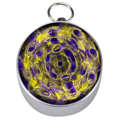 Fractal Glowing Kaleidoscope Silver Compasses by Ravend