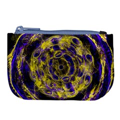 Fractal Glowing Kaleidoscope Large Coin Purse by Ravend